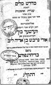 צילום שער ספר מדרש מילים. מאוספי ישיבת הר עציון באלון שבות.